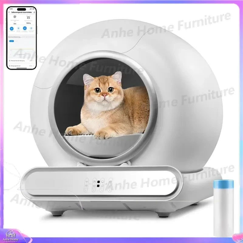 9L Self-Cleaning Smart Cat Litter Box Automatic Cat Litter Cleaner with APP Control Fully Automatic Feces Collection