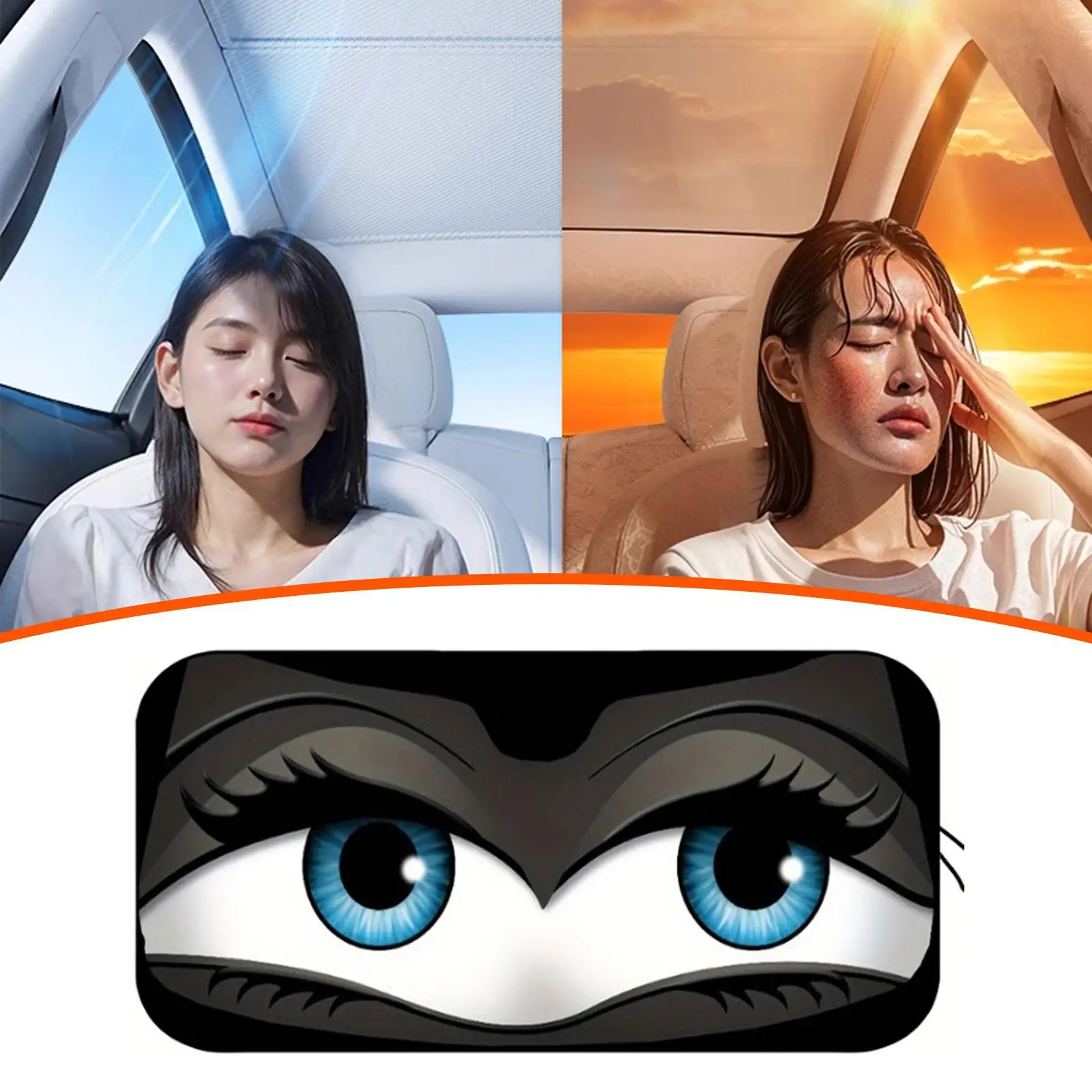 

Забавный солнцезащитный козырек на лобовое стекло с рисунком глаз для защиты салона автомобиля от солнца