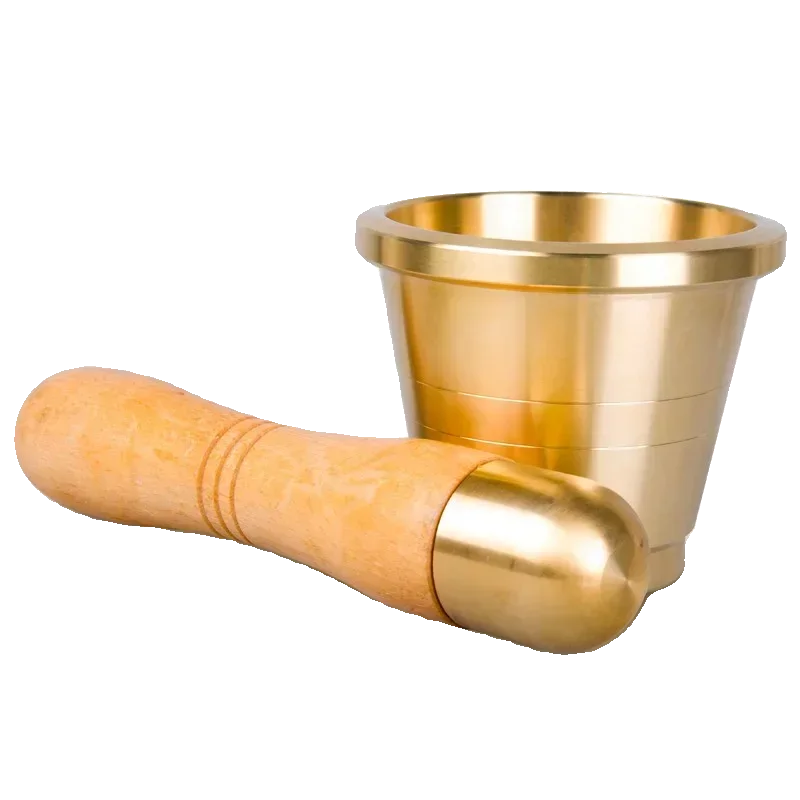 

Solid brass pounding pot, medicine pestle, medicine cup, brass bowl, mortar cylinder, mortar, mortar, copper cup, garlic grinder