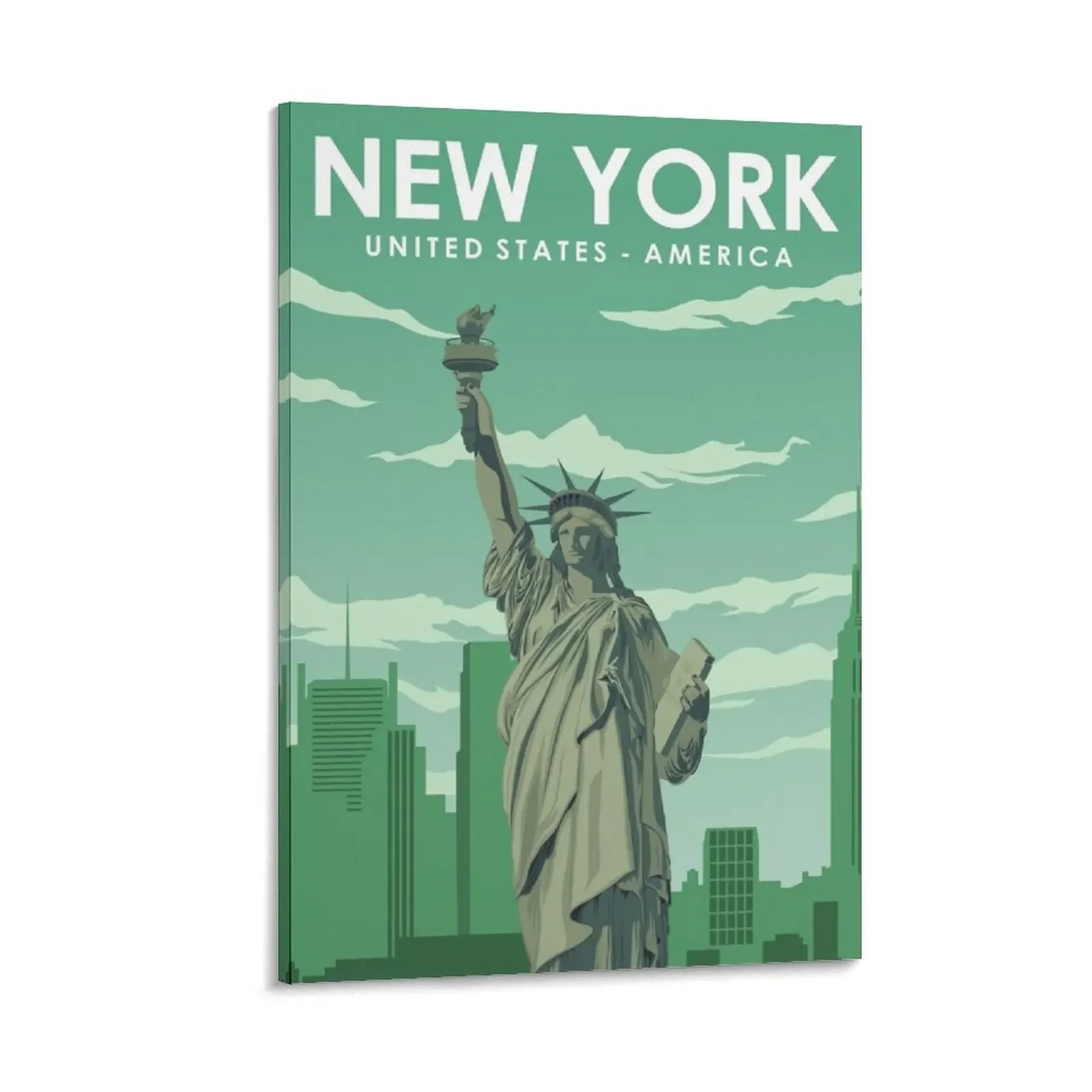 

New York Statue of Liberty travel poster Canvas Painting poster anime Bedroom deco