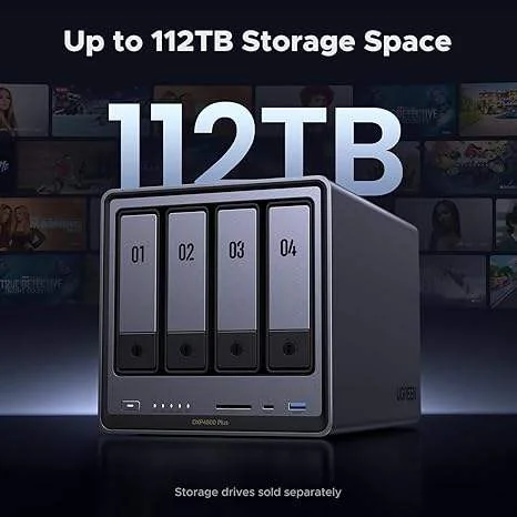 

Original New Ugreen DXP4800 Plus 4-Bay NAS 8GB DDR5 RAM Diskless for Specific Clients