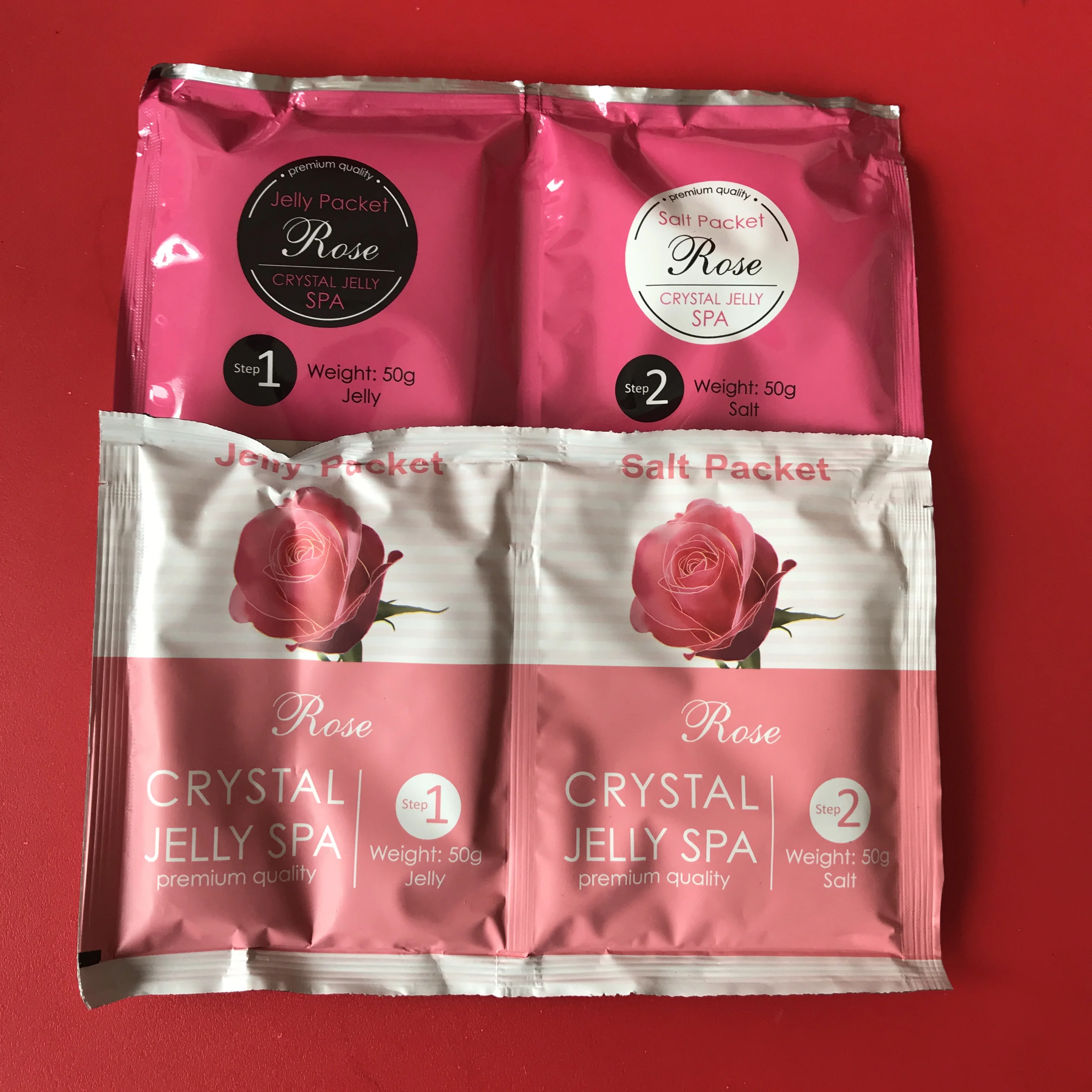 100G Rose Kristallen Jelly Pedicure Ontspannen Bad Zee Zouten Spa