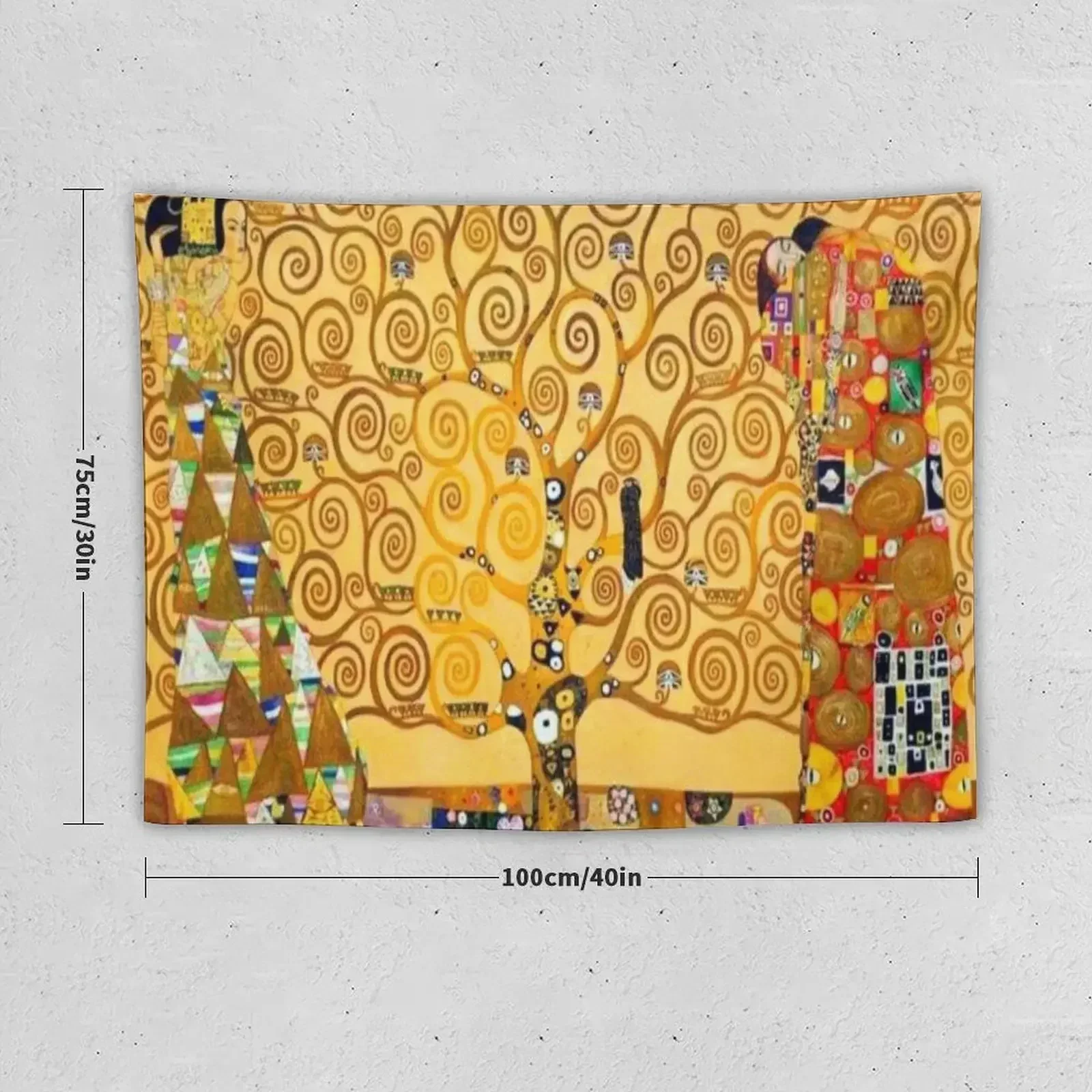 Gustav Klimt - tree of life Tapestry Living Room Decoration Home Supplies Anime Decor House Decoration Tapestry