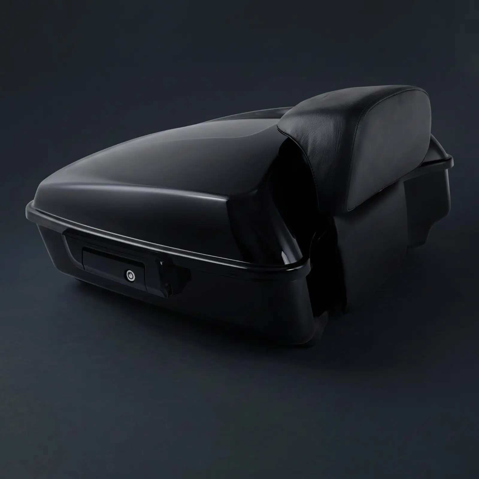 Traveling Trunk with Passenger Cushion | Secure Lockable Latch, Impact Resistant, Motorcycle top box with Backrest, for Road