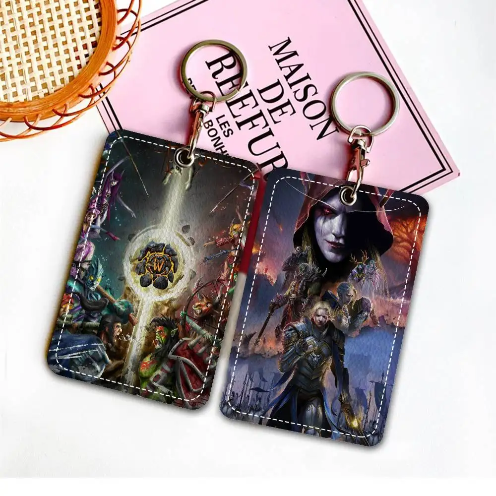 

World Of Warcraft Office Supply Men And Women Credit Card Keyrings Student Card ID Card Holder Credential Holder Card
