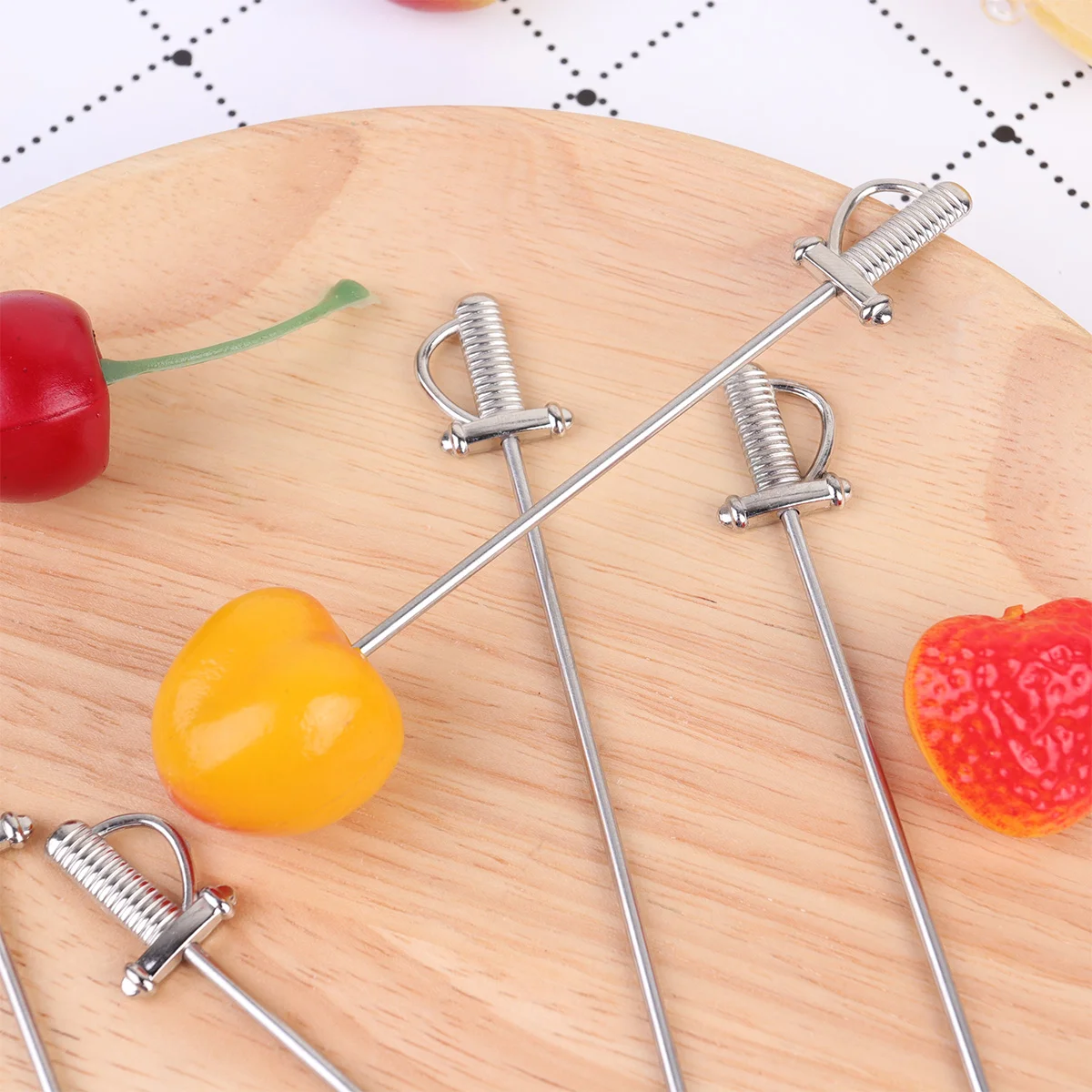 Picks Cocktail Fruit Skewers Toothpicks Steel Stainless Drinkreusable Garnish Sticks Drinks Metal Appetizer Cocktails Martini