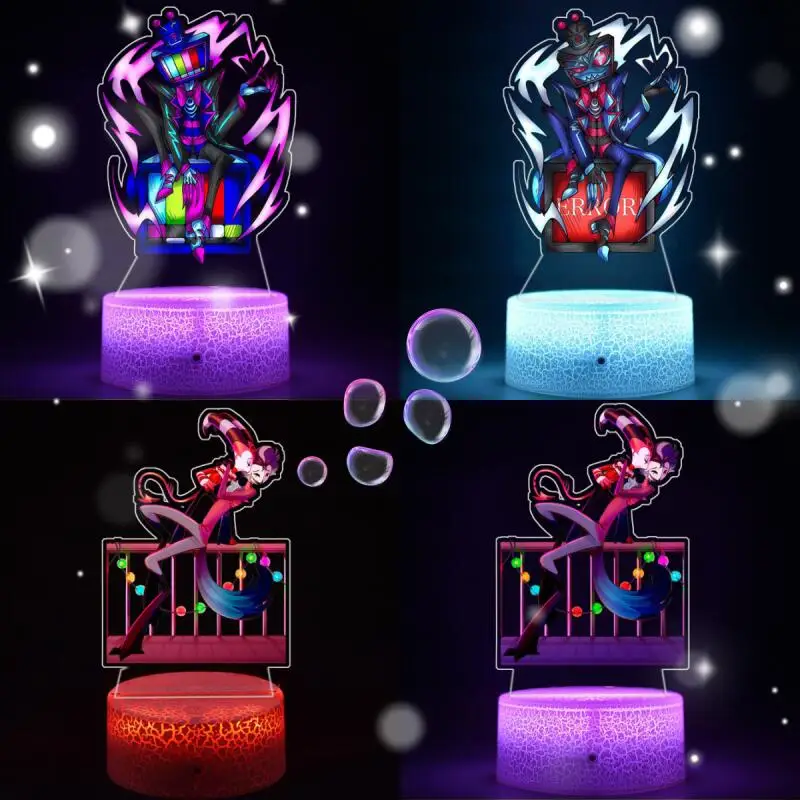 

Night Light for Hazbin Hotel Vox Anime Cartoon Series Image Seven Color Lamp Desktop Decoration Bedside Lamp Colorful Light Gift