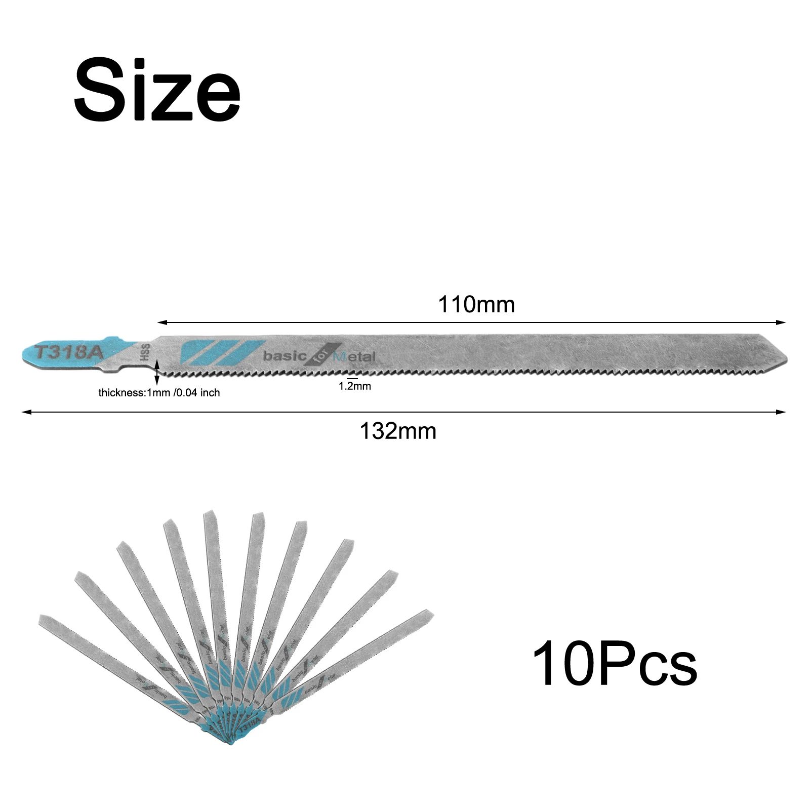 Power Tool Reciprocating Saw Blades Air Tool Accessories Length 132mm Jigsaw Blade Reciprocating Saw For Metal Cutting T318A HCS