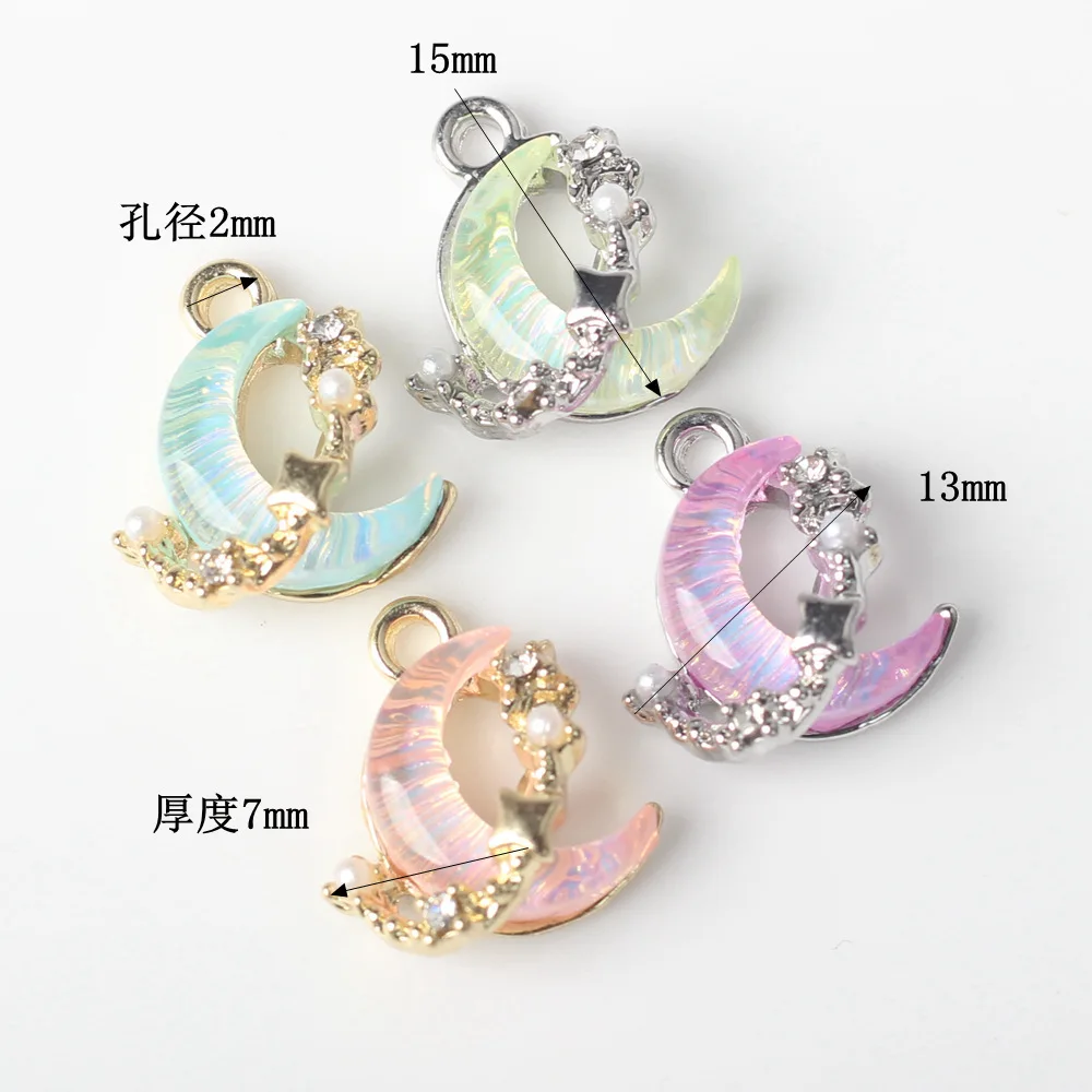 DIY Jewelry Making Zinc Alloy Charms with Resin Galaxy Pendant for Bracelet Necklace Earring 10pcs/lot