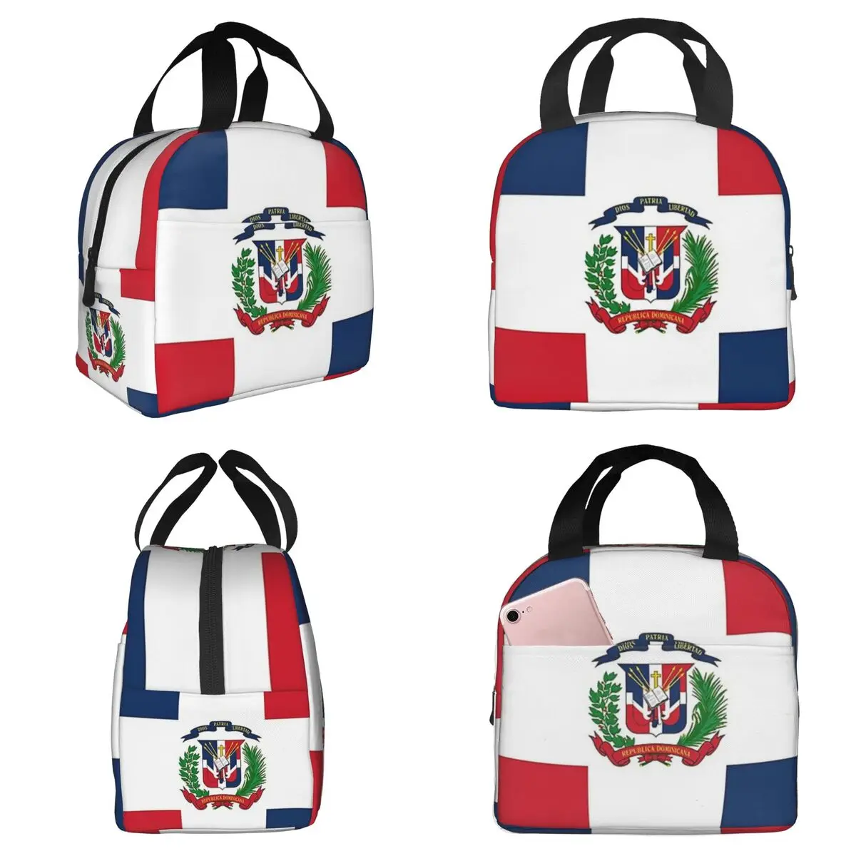

Подарки с флагом Доминиканской Республики, изолированная сумка для обедов для детей, школьная термосумка для еды, герметичный контейнер для ланчей.