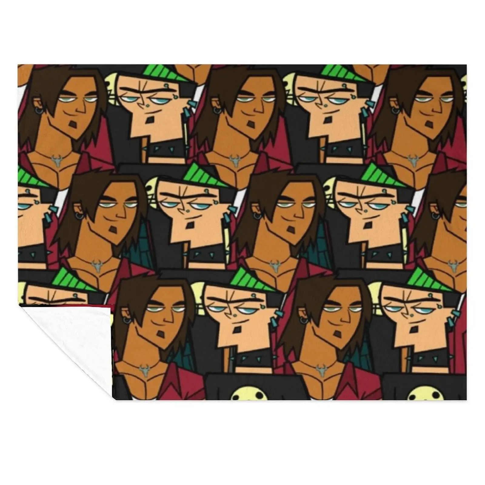 

Total Drama: Duncan/Alejandro Throw Blanket Decorative Beds Flannel Fabric Furrys Plaid on the sofa Blankets