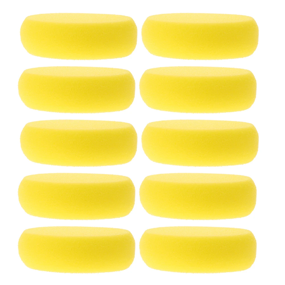 

16 Pcs Painting Sponge Round High Density Body Art Sponges Multi Use Yellow Facial Pattern Tools Gentle