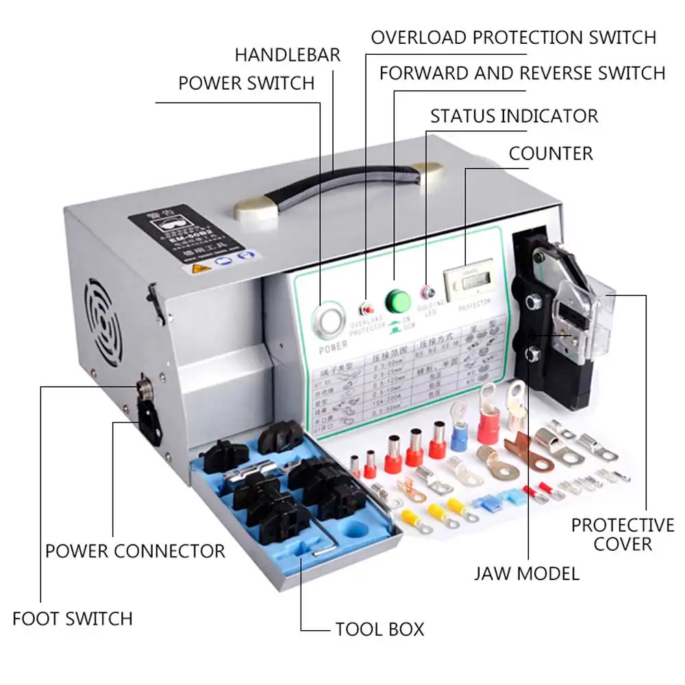 Crimping Pliers Am-10 Electric Terminal Crimping Machine 0.5-50mm2 Cord End Terminal Crimping Machine 2025 NEW