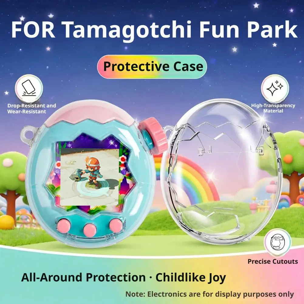 Protective Cover For Tamagotchi Paradise Full Body Drop Protection High Transparent Glitter Option Precise Cutouts Easy Install