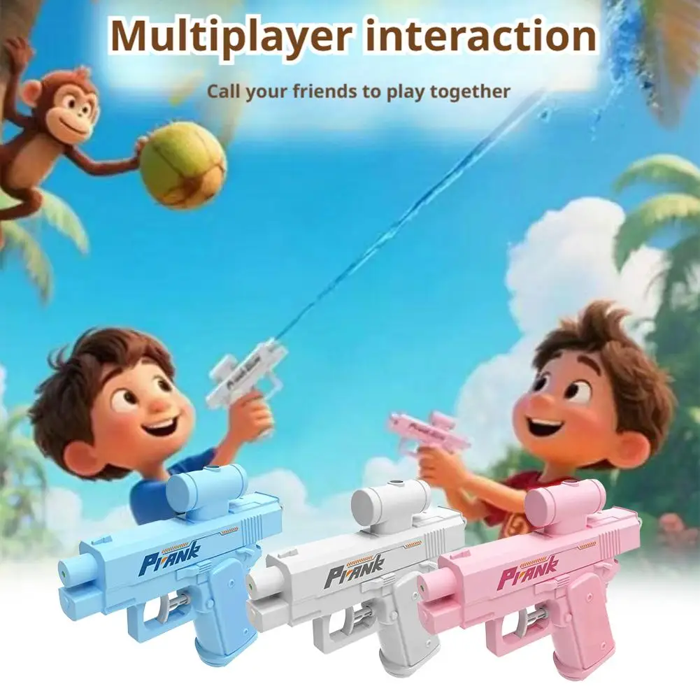 Mini pistola ad acqua continua Glock manuale per bambini Giocattolo interattivo da spiaggia estiva per genitori-figli e amici