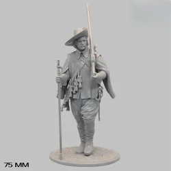 75MM Resin figure unpainted model kit, military theme, European Musketeers unassembled and unpainted GK, 1275R