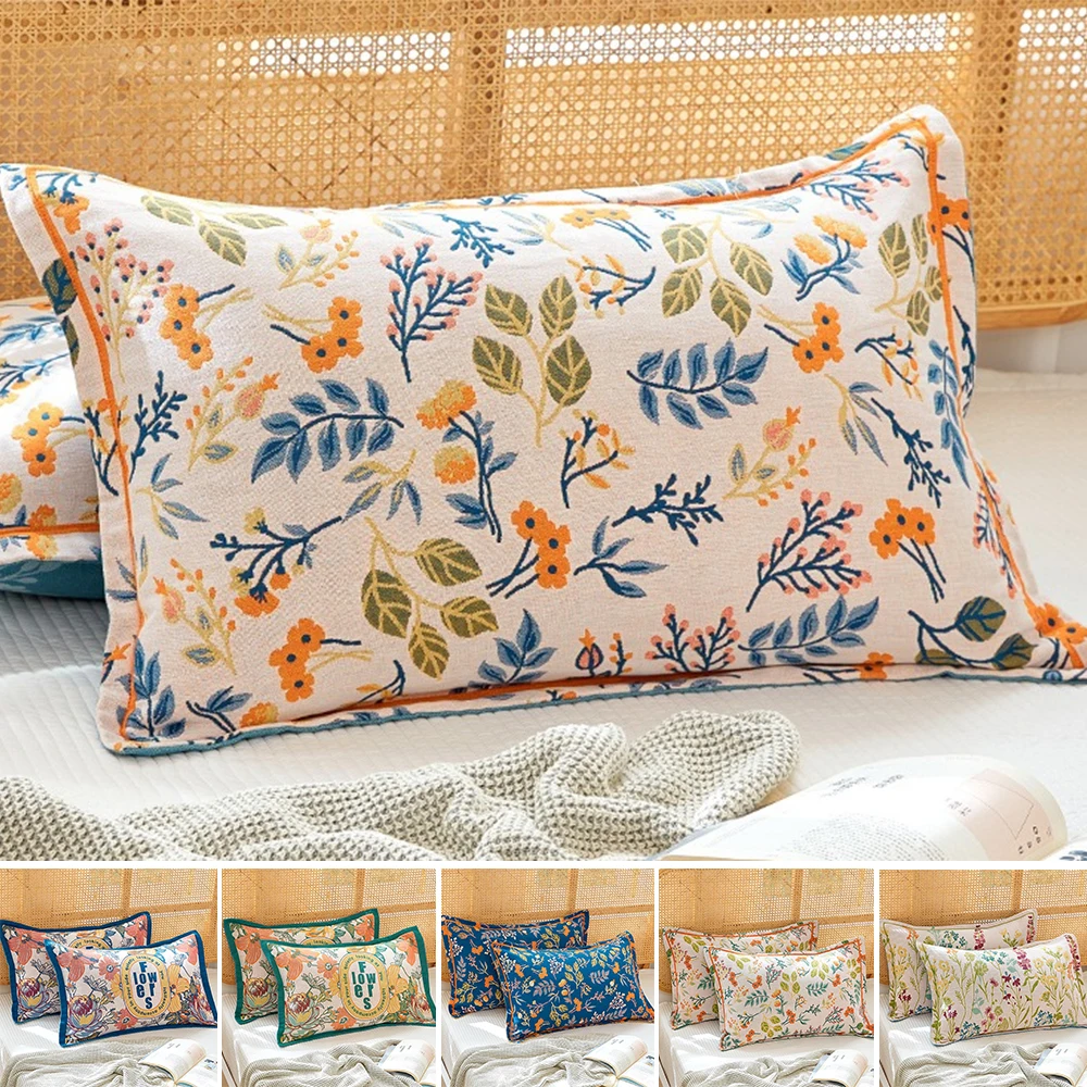 

Colorful Flower Exquisite pillowcase Soft Pillowcase Easy To Clean hogary decoracion pillowcases cojines boho Весенняя наволочка