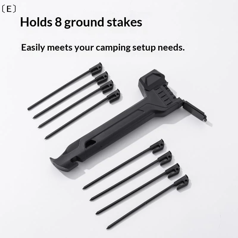 〔E〕Outdoor Light Weight Hammer Solid Color Pulling Nail Hammer For Camping Portable Ceiling Tent Ground Nail Hammer Tools
