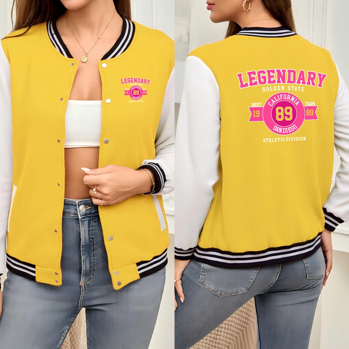 

New York College Number 99 Art Print Women'S Sportswears Autumn Casual Baseball Uniform Soft Street Jacket Oversize Y2K Jackets