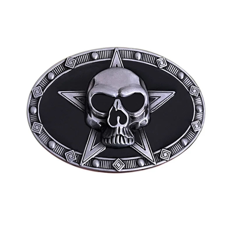 Pentagram punk belt buckle Western style