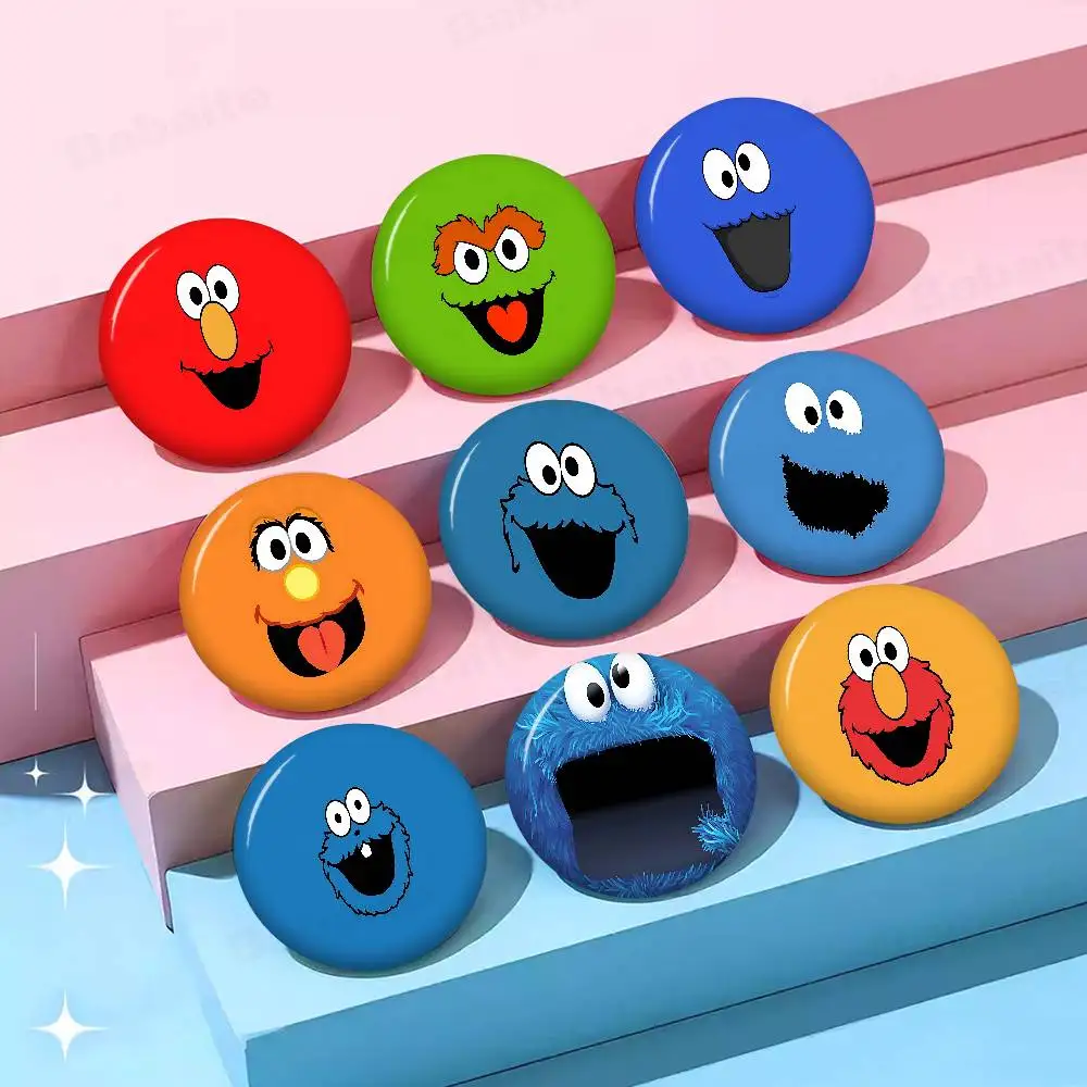 Sesamstraße Cartoon Weißblech Soft Button Pin Brosche Metall Abzeichen Custom Schmuck Zubehör Hut Tasche Revers