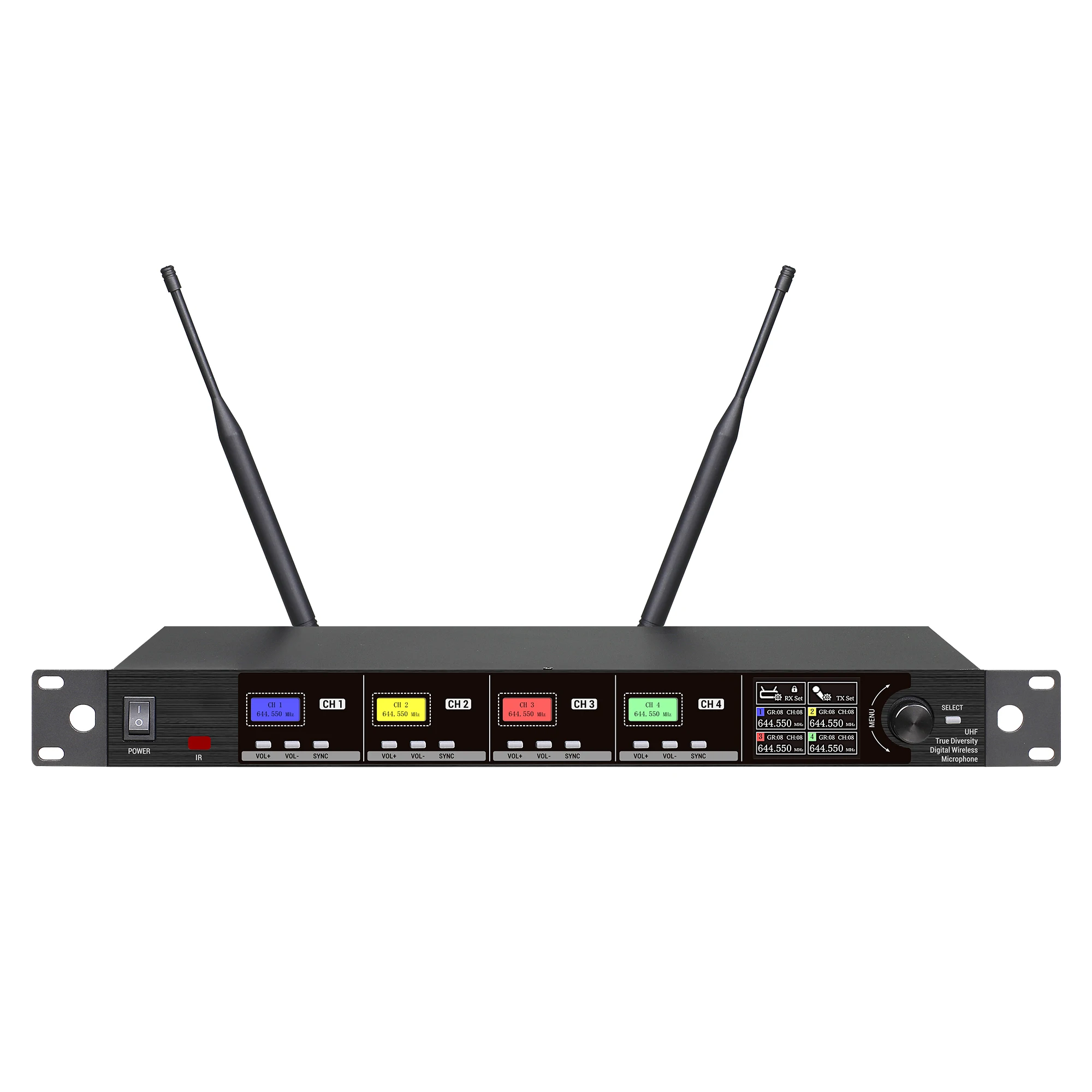 

Портативная караоке-система Pro Audio UHF-417, беспроводной микрофон, частота 470-960 МГц, серебристый металлический аксессуар для микрофона