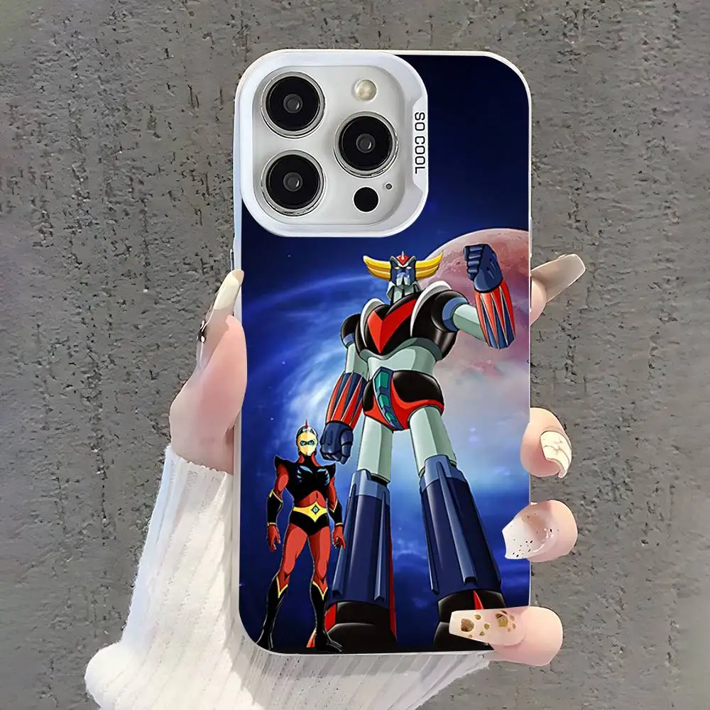 Coque de téléphone UFO Robot g-ororak, étui antichoc mat blanc bonbon pour iPhone 17,16,15,14,13,12,11,Pro,XS,Max,Plus,Mini,SE