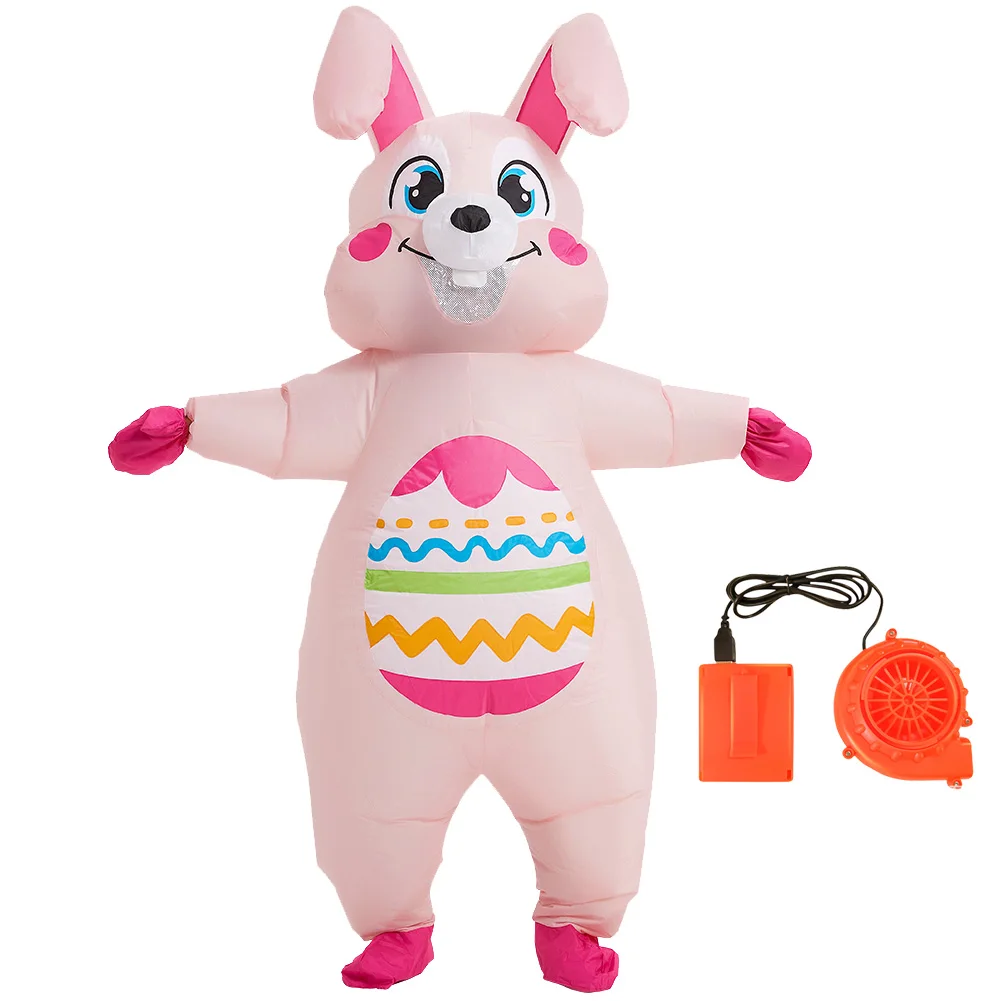 

Маскировка Пасхальный Розовый Кролик Косплей Надувной Костюм Мультяшное Животное Кролик Талисман Ролевая Игра Необычные Наряды Праздничная Одежда
