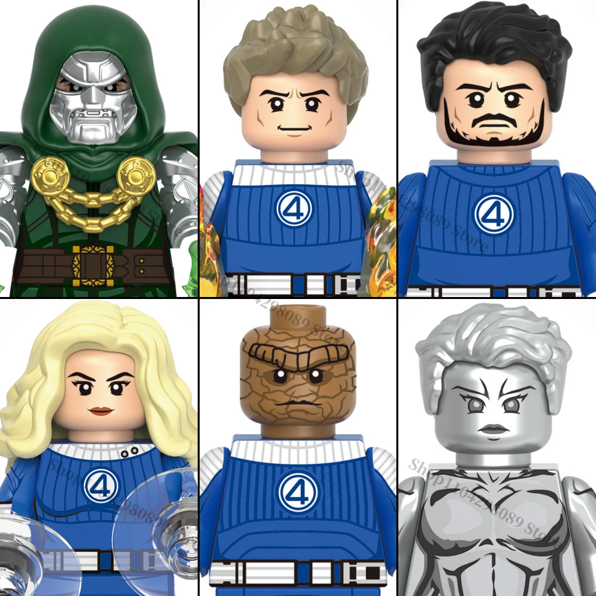 

Marvel G0141 anime characte Human Torch Invisible Woman building blocks children's mini brick toys holiday birthday gifts