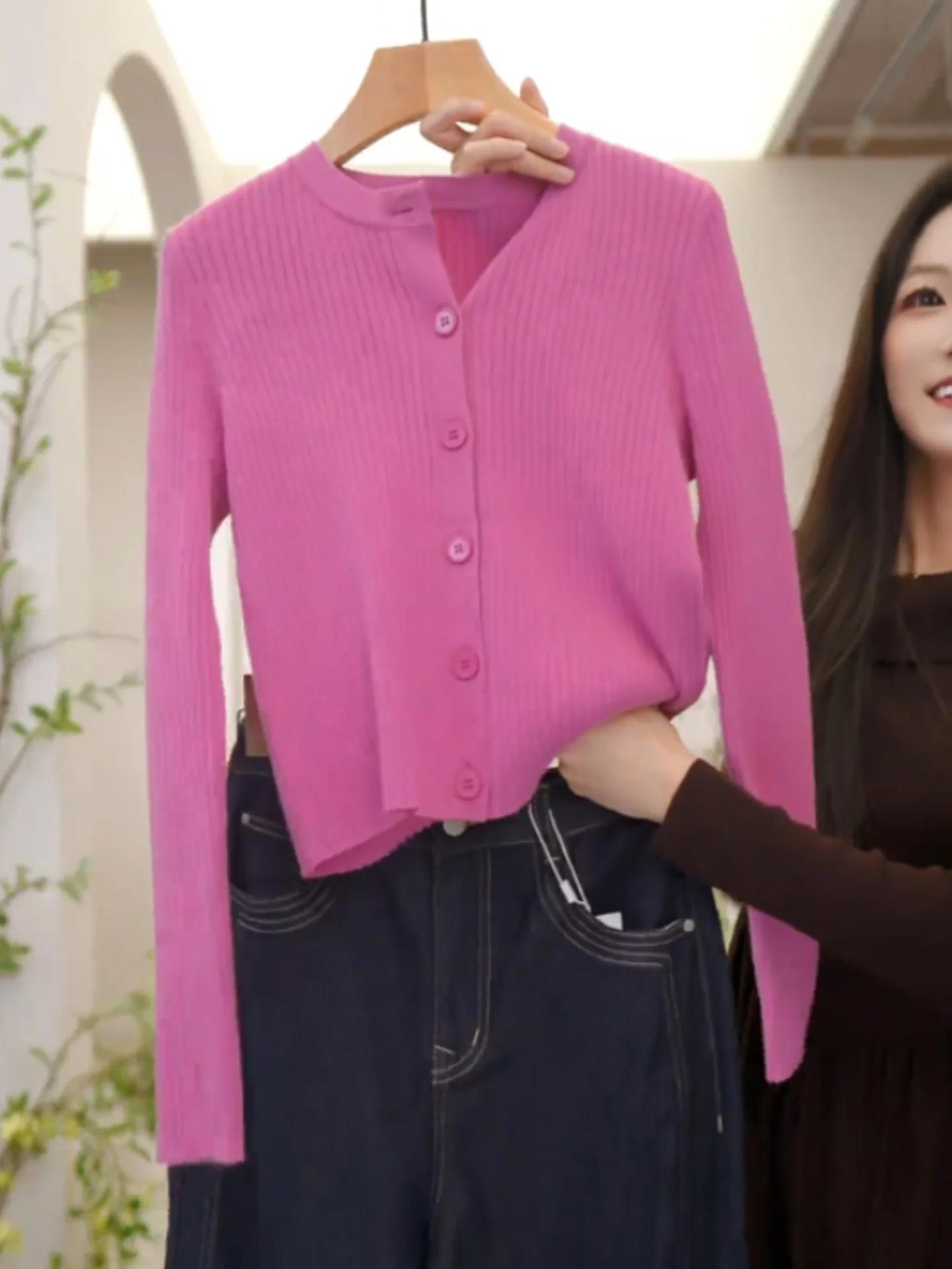 

Faionable Knitted Long Sve round Ne Open Cardigan Women's Comfortable Unique Top Sli Commute Wind Autumn 2025