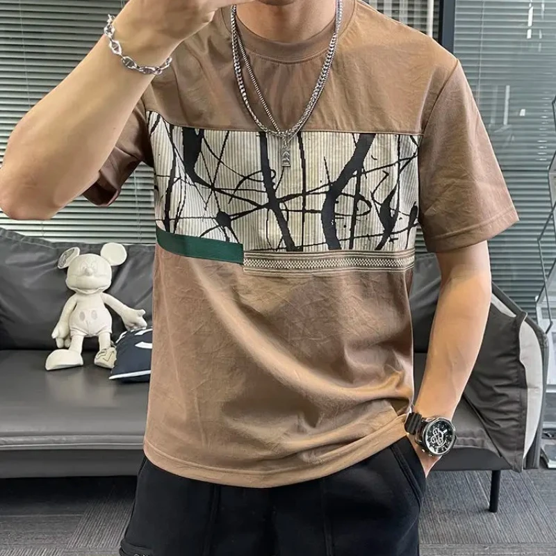 Man Tee Shirts T Shirt for Men Top Quick-drying Print Original Ordinary Cheap Clothes Funny Kpop Basic Casual Vintage Clothing