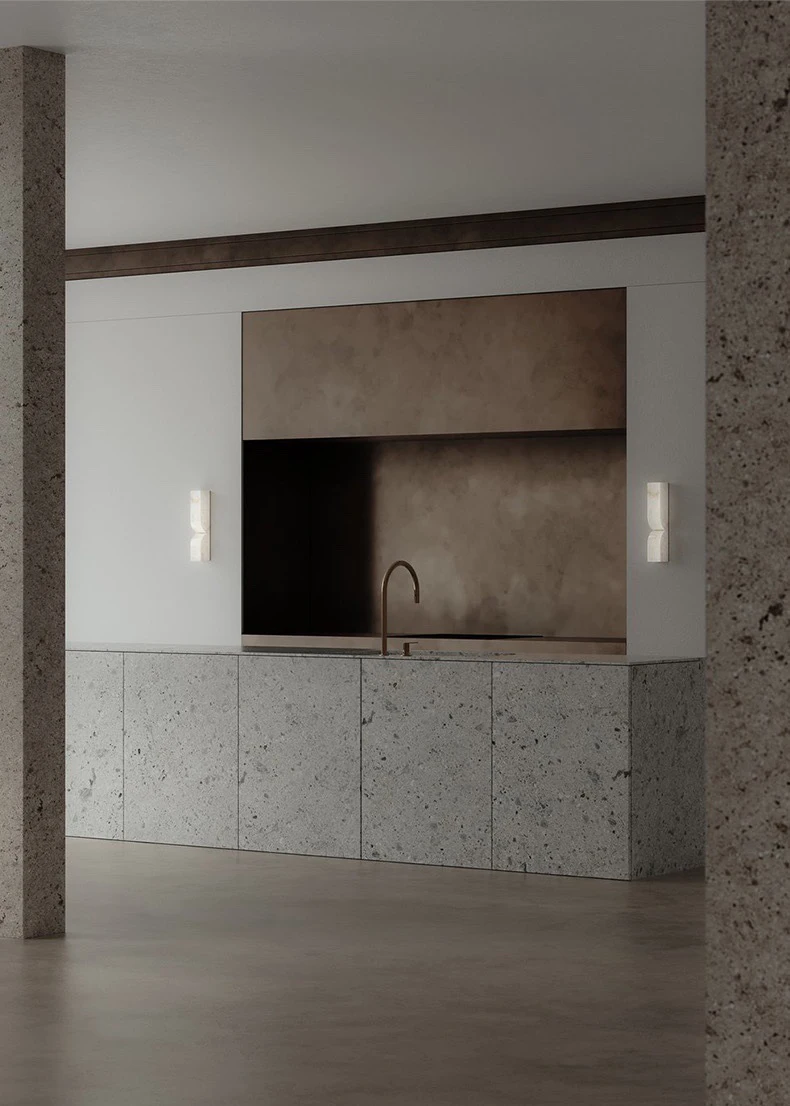 Art Design Wall Lamp Natural Marble