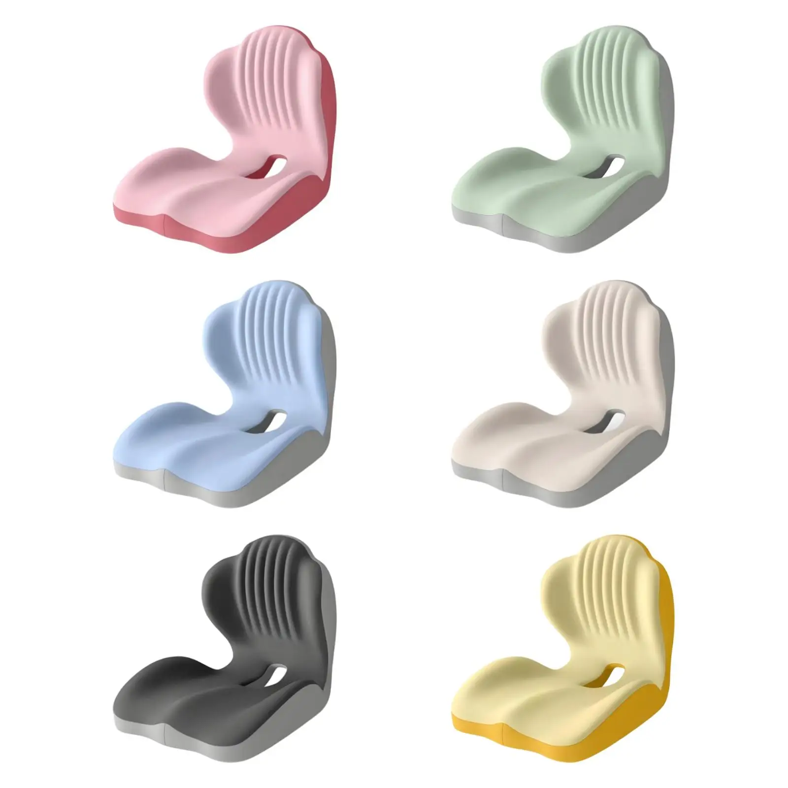 

Seat Cushion Versatile Backrest Breathable Memory Foam Comfortable Removable Cover Ergonomic Portable Coccyx Pillow for Travel
