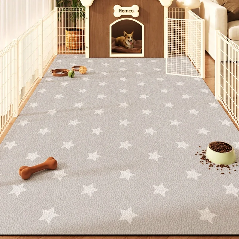 Pet Floor Mat Waterproof Urine-proof PVC Leather Rug Cat Dog Fence Kennel Doghouse Large Area Carpet Home Decor Kitchen Carpets