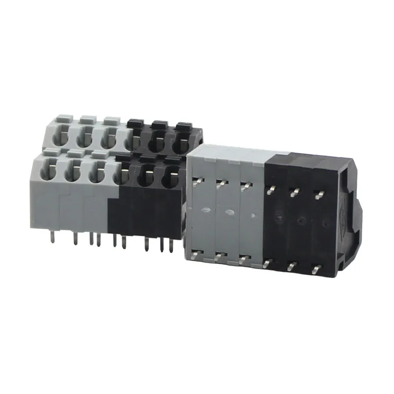 100PIN DG250T-5.0MM KF250T 2P ~ 12P DOUBLE ROW COMPACT TYPE PCB SPRING TERMINAL BLOCKS GREY CONNECTOR WAGO250-7XX