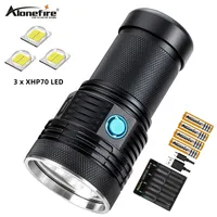 AloneFire HT35 Super Bright XHP70 Most Powerful Led Flashlight 13000lm High Power Fishing Camping Lamp 18650Rechargeable Battery