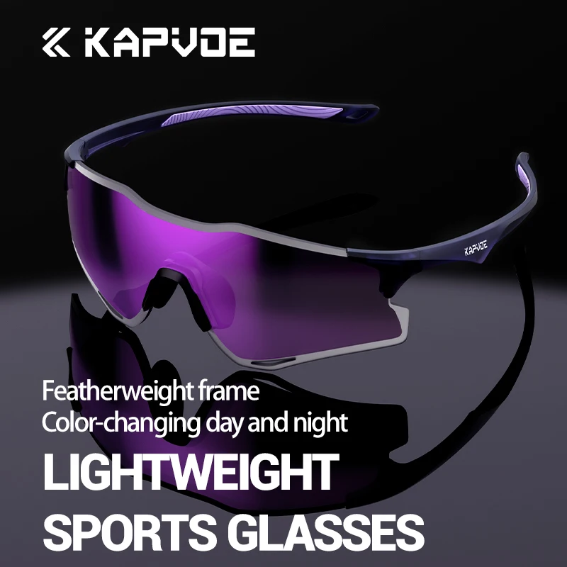 kapvoe-hd登山用サングラス-アウトドアスポーツグラス-ランニング、ハイキング、サイクリング、ドライブ用サングラス-スタイリッシュなユニセックス