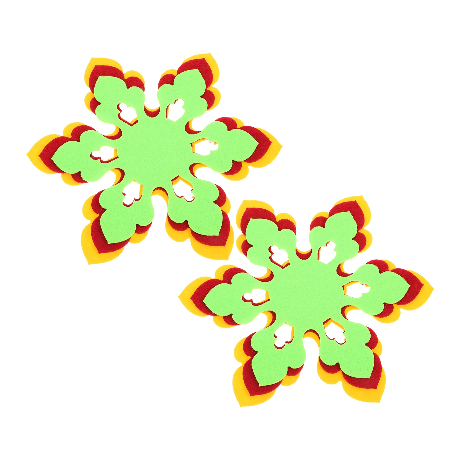 

6Pcs Multi-Functional Flower Cup Coasters Wear-Resistant Table Mat Set for Kitchen Dining Room Desk Holiday Decoration