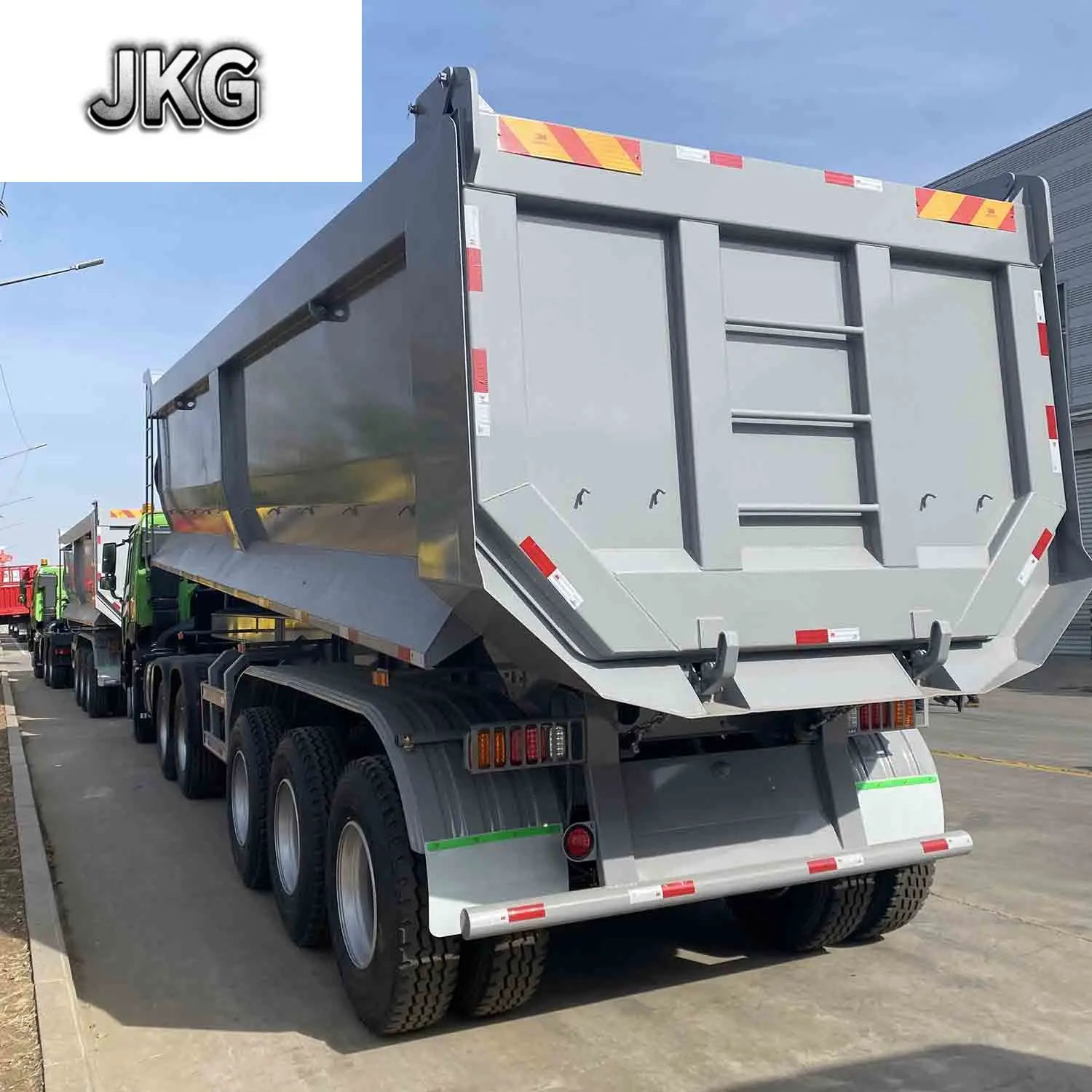 

High Quality Customized New 3 Axle Hydraulic Tipper Trailer Rear End Dump Semi-trailers For Loading Sand Stone Mining Trailer