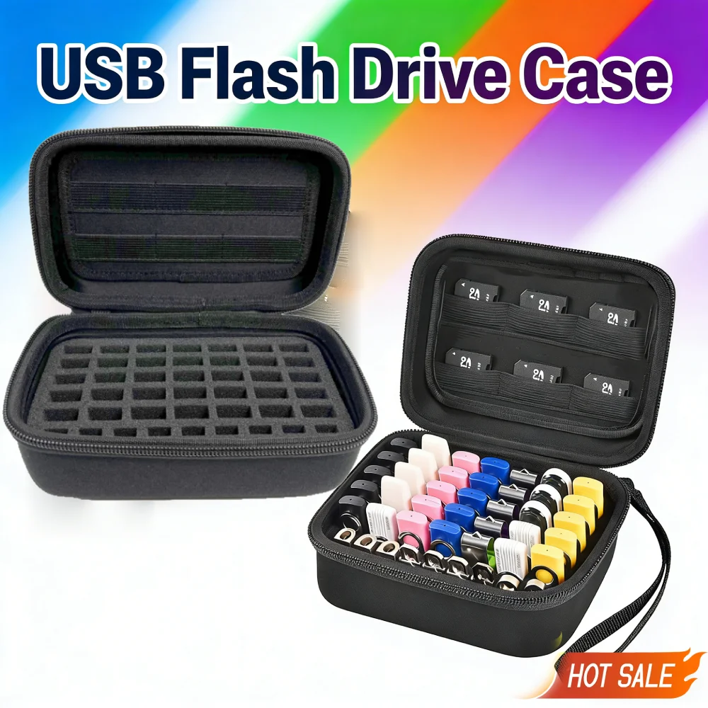 USB Flash Drive Case SD Card Storage Case Holder USB Flash Drive Storage Bag Portable USB Carrying Bag for USB Flash Drive Pen