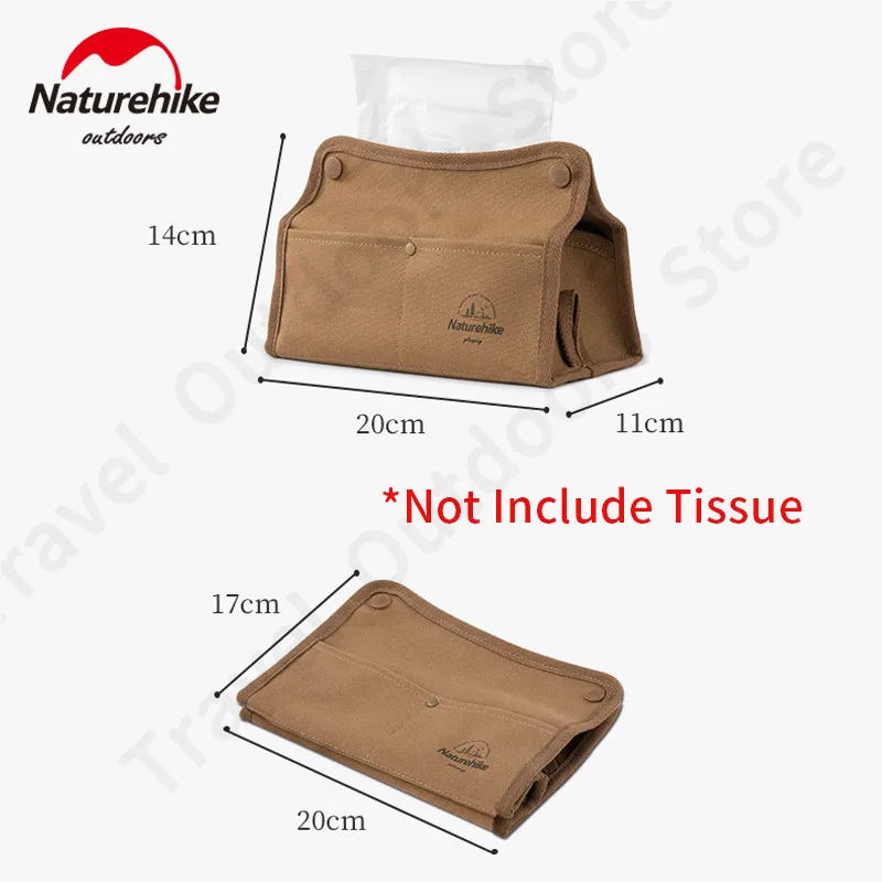 Naturehike Canvas Storage Bag Bundle Lightweight Portable Mini Camping Outdoor Tools Sundries Storage Tableware Tissue Box