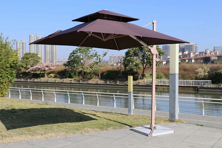 مطعم مقهى في الهواء الطلق فندق تجاري فاخر مظلة فناء مظلة كبيرة كبيرة الحجم حديقة مظلة الشمس الشاطئ