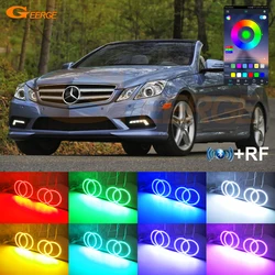 For Mercedes Benz E Class W212 C207 A207 RF Remote Bluetooth-Compatible APP Multi Color RGB LED Angel Eyes Halo Rings Kit