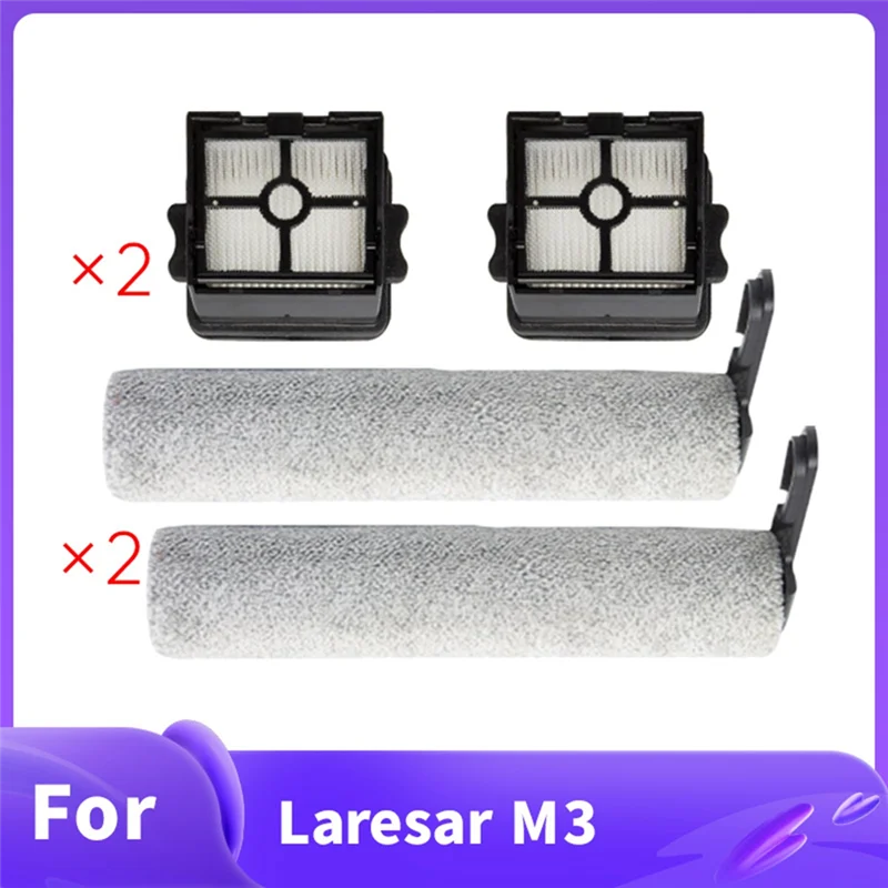 AT28-HEPA Filter Roller Brush For Laresar M3 Wet& Dry Vacuum Cleaner Replacement Part
