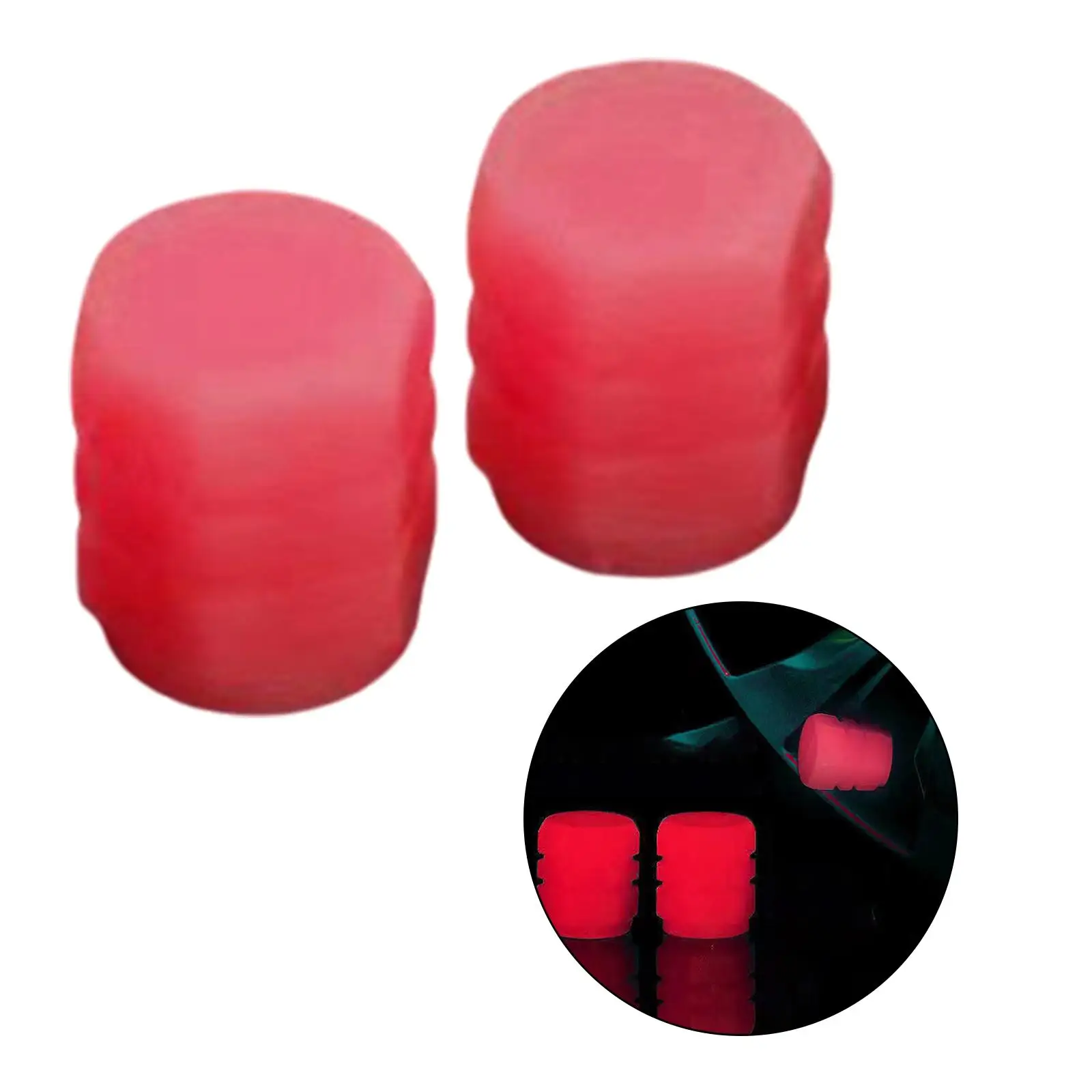 

4 шт. флуоресцентные колпачки для автомобильных шин, простая установка, украшение для шин, герметичные