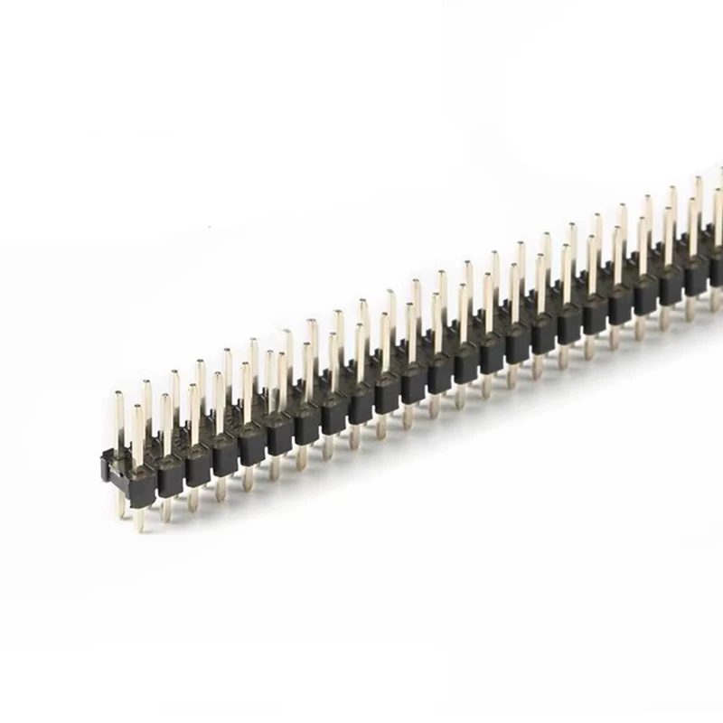 10 Stuks 2.54Mm 2X40 Pin 80 Pin Koperen Pitch Mannelijke Dubbele Rij Pin Header Strip Rechte Naald Connector