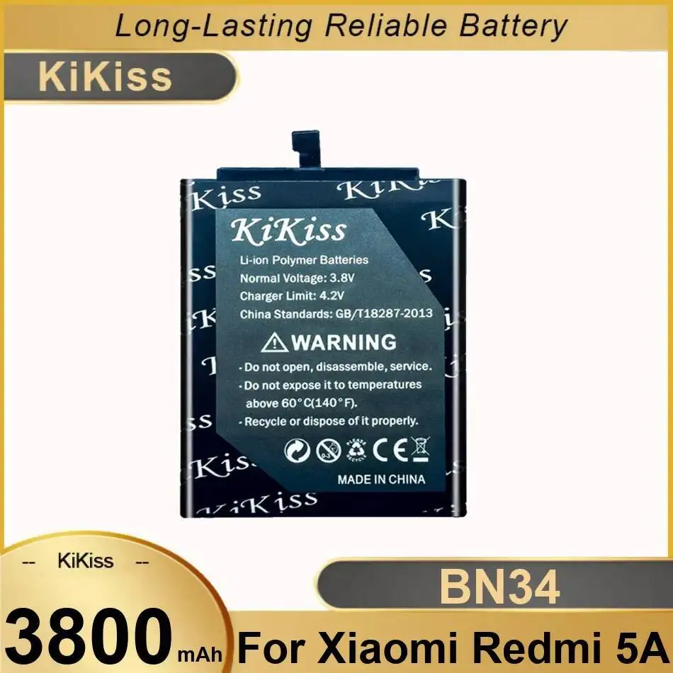 

Reliable Replacement 3800Mah For Xiaomi Redmi 5A Long-Lasting Performance BN34 Mobile Phone Battery