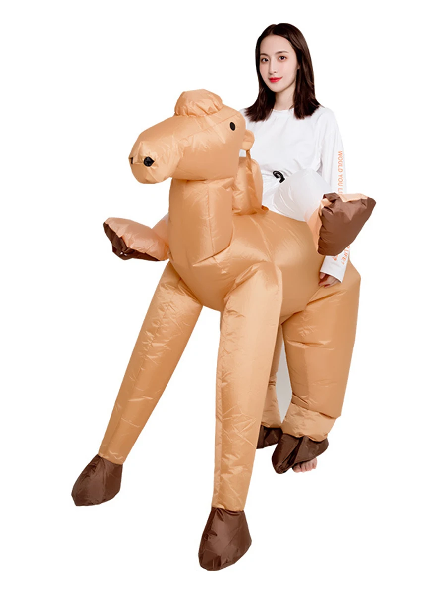 

JYZCOS Camel Ride Inflatable Costume Ride On Animal Blow Up Suit Adult Party Game Cosplay Animal Halloween Fancy Dress