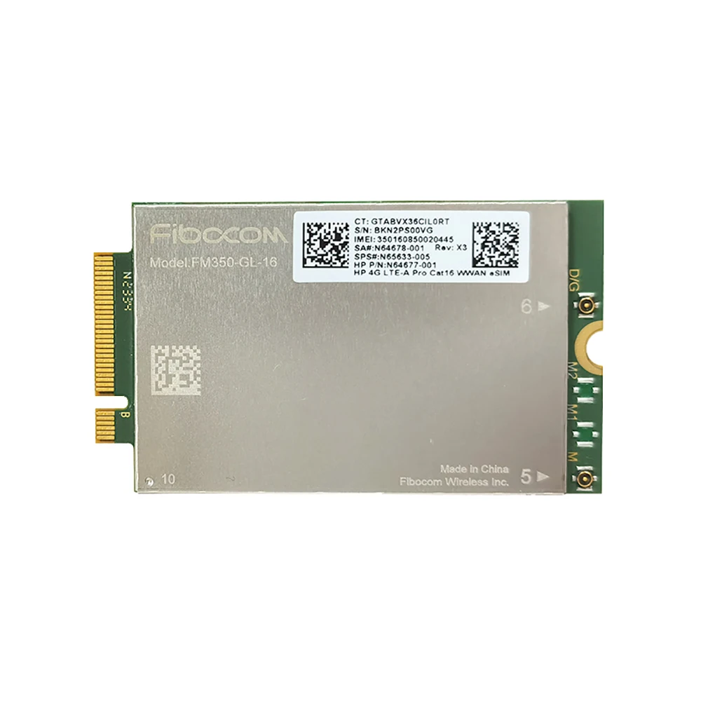 Fibocom FM350-GL-16 LTE Cat16 M.2 Module GNSS Receiver 4G WWAN Card For HP Laptop