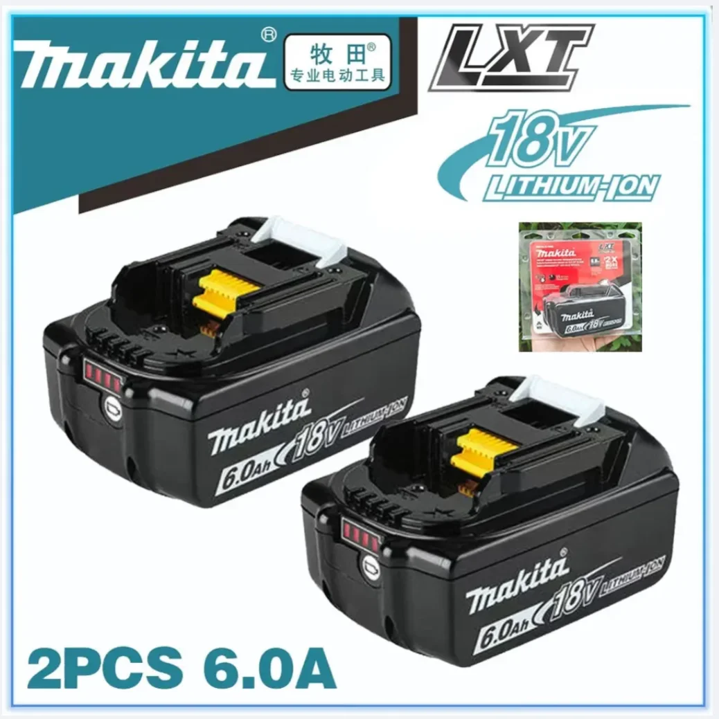 

Makita 6.0Ah 18V Rechargeable Battery for Makita 18V BL1830 BL1830B BL1840 BL1840B BL1850 BL1850B Power Tools